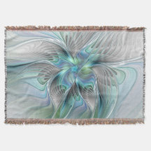 Abstrakt Blue Green Butterfly Fantasy Fraktal Art