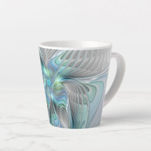 Abstrakt Blue Green Butterfly Fantasy Fraktal Art Milchtasse