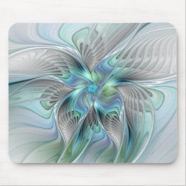 Abstrakt Blue Green Butterfly Fantasy Fraktal Art Mousepad