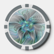 Abstrakt Blue Green Butterfly Fantasy Fraktal Art