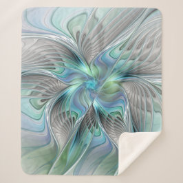 Abstrakt Blue Green Butterfly Fantasy Fraktal Art Sherpadecke