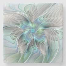 Abstrakt Blue Green Butterfly Fantasy Fraktal Art