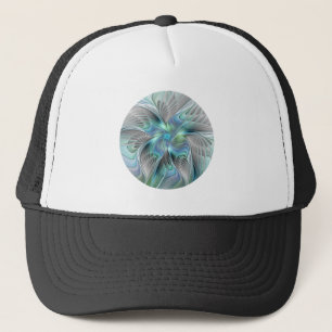 Abstrakt Blue Green Butterfly Fantasy Fraktal Art Truckerkappe