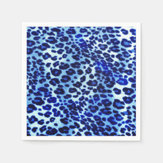 Abstrakt Blue Hipster Cheetah Animal Print Serviette