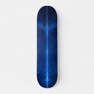 Abstrakt Blue Light Wave Skateboard