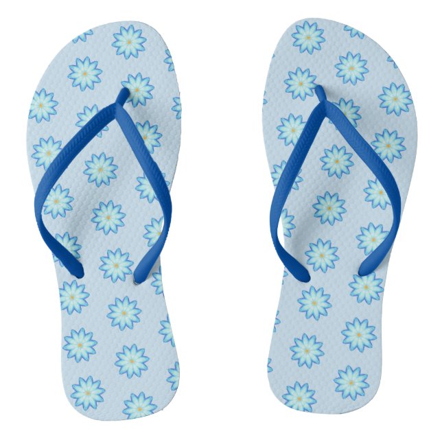 Abstrakt Blue Lotus Blume Malen von FlipFlops (Fußbett)