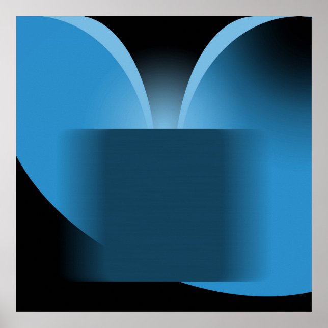Abstrakt Blue Luxury mit Black AP004 Poster (Vorne)