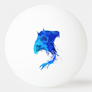 Abstrakt Blue Manta Ray Tischtennisball