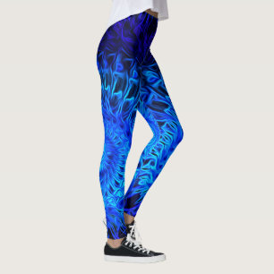 Abstrakt Blue Muschel Design 1 - Leggings