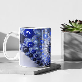 Abstrakt Blue Ombre Fraktal Bubbles Kaffeetasse