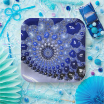 Abstrakt Blue Ombre Fraktal Bubbles