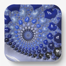 Abstrakt Blue Ombre Fraktal Bubbles