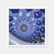 Abstrakt Blue Ombre Fraktal Bubbles