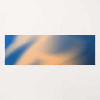 Abstrakt Blue Orange Shadows Yogamatte