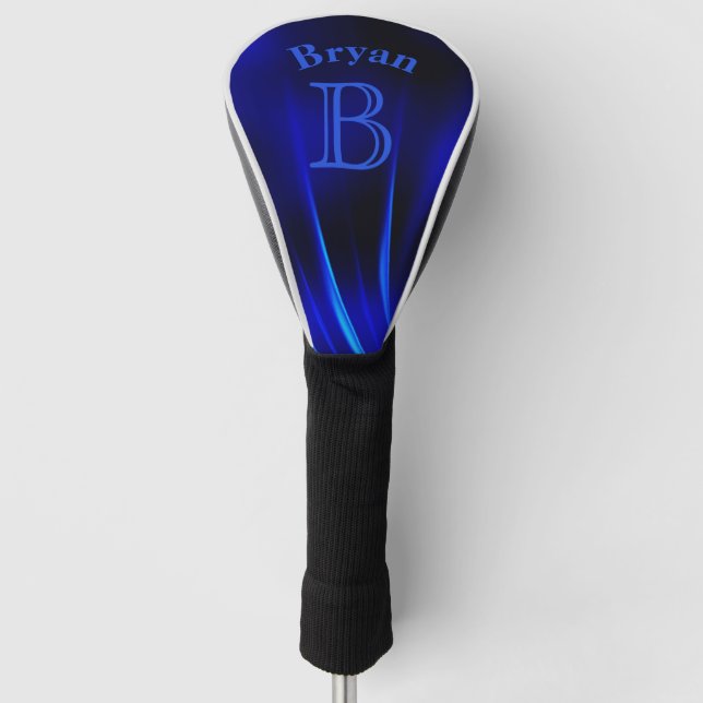 Abstrakt Blue Personalisiert Golf Head Cover Headcover (Vorderseite)