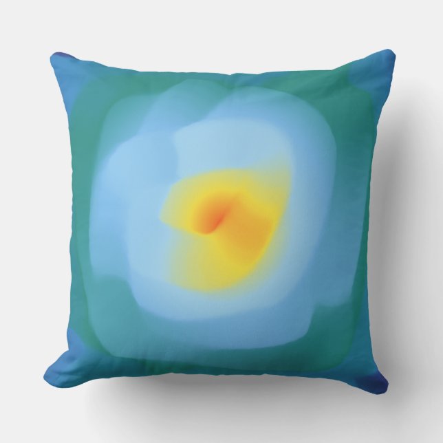 Abstrakt Blue Rose Pillow Kissen (Vorderseite)