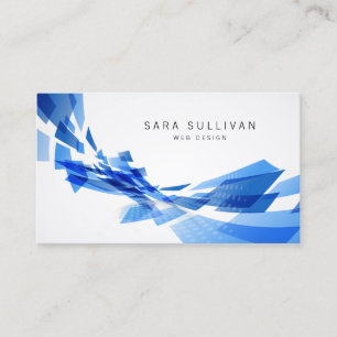 Abstrakt Blue Shapes Webdesign Business Card Visitenkarte