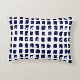 Abstrakt Blue Texture Block Art Akzent Pillow Dekokissen