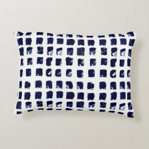 Abstrakt Blue Texture Block Art Akzent Pillow Dekokissen
