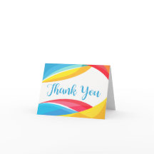 Abstrakt Blue Vielen Dank, dass Sie Rainbow Wave R