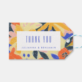 Abstrakt Blue Wedding Custom Wedding Vielen Dank Geschenkanhänger