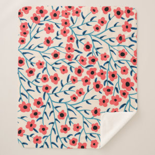 Abstrakt: Blühendes Vintages Muster. Sherpadecke