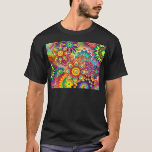 Abstrakt, Blumen, illustartion, Farbe, Blumenfarbe T-Shirt