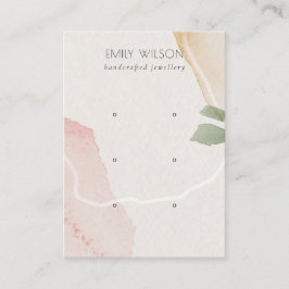 Abstrakt Blush Earthy Green 3 Stuhlvorführung Visitenkarte