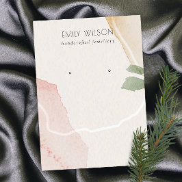 Abstrakt Blush Earthy Green Study Earring Display Visitenkarte