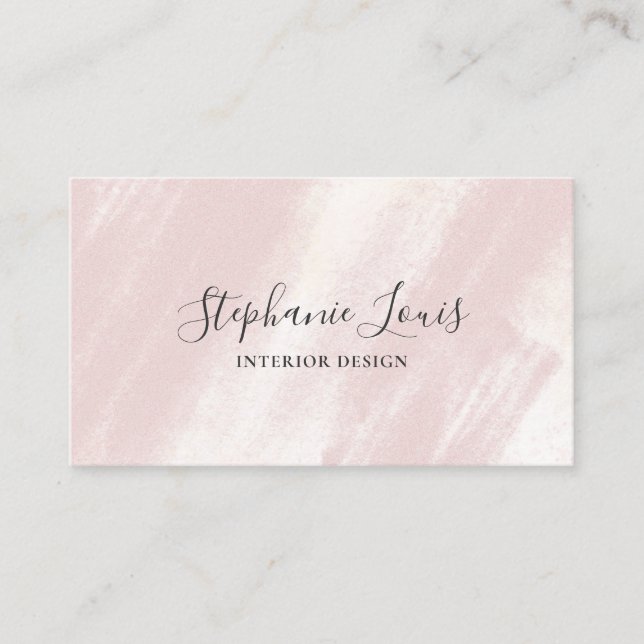 Abstrakt Blush Pink Beauty Boho Telefonnummerkarte (Vorderseite)