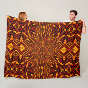 Abstrakt Bohemisches Cymbidium Orchid Gemütlich Fleecedecke