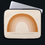 Abstrakt Boho 70er Rainbow Terracotta Personalisie Laptopschutzhülle<br><div class="desc">Abstrakt Boho 70er Rainbow Terracotta Personalisierter Laptop-Sieb</div>
