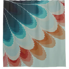 Abstrakt Boho Fan Duschvorhang