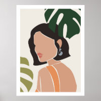 Abstrakt Boho Female Female Print