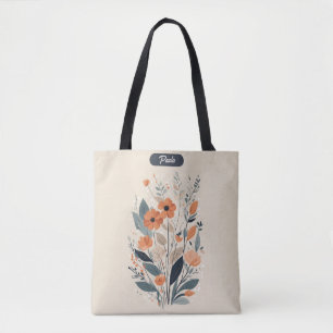 Abstrakt Boho Floral Raw Sienna und Lachs