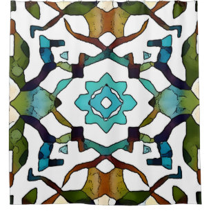 Abstrakt-Boho-geometrisches Design 304 Duschvorhang