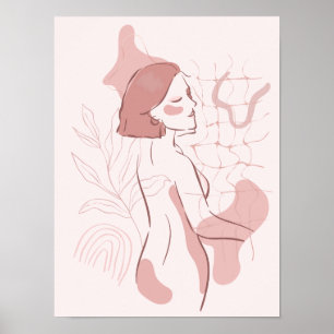 Abstrakt Boho Illustration Poster