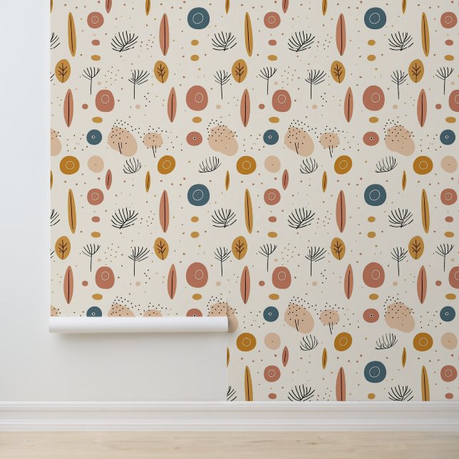 Abstrakt Boho Retro Moderne Sammlung Tapete (Anwendung)