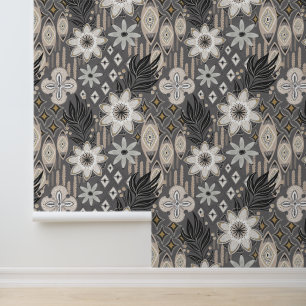 Abstrakt Boho Shapes Doodles Tapete