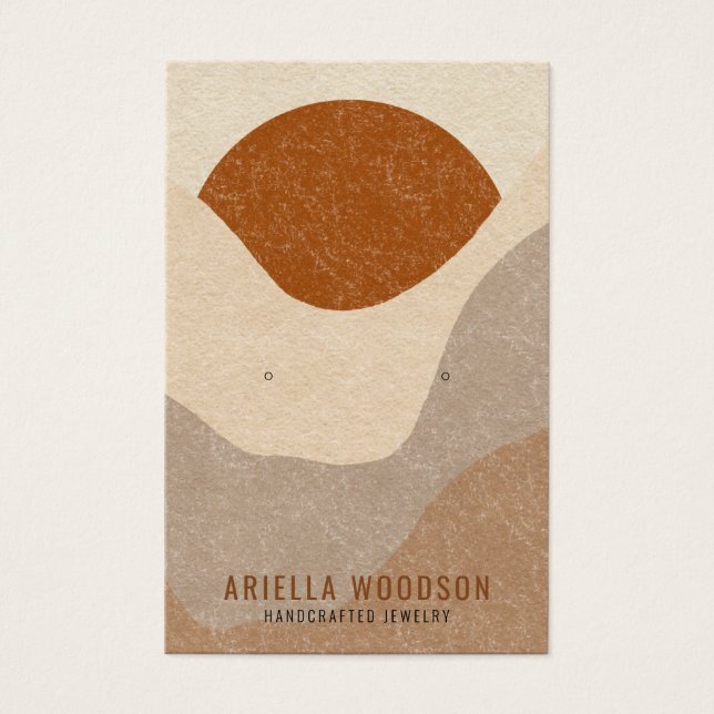 Abstrakt Boho Terracotta Sand Juwelierring (Vorderseite)