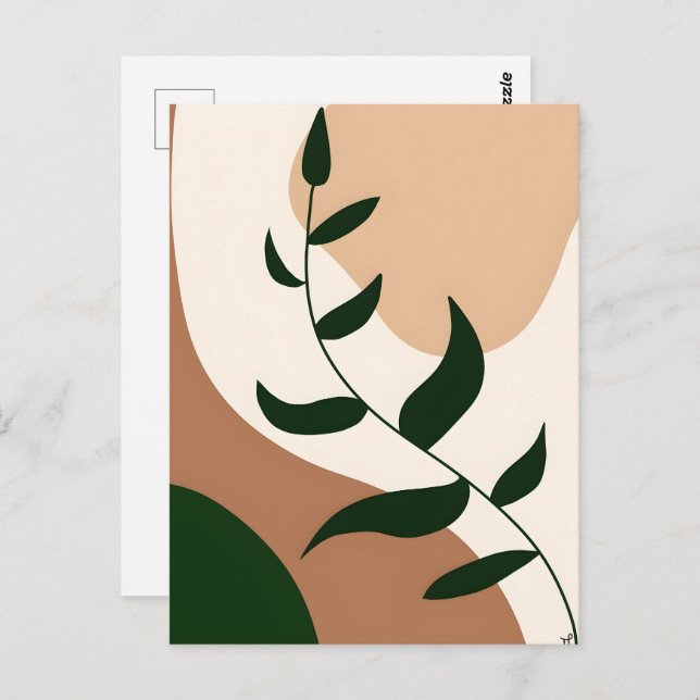 Abstrakt Boho und Moderne Clip Art Printable 2026 Postkarte (Vorne/Hinten)