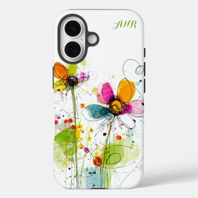 Abstrakt Boho Watercolor Chic Case-Mate iPhone Hülle (Rückseite)