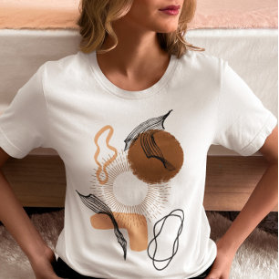 Abstrakt Boho Women Illustration , bohemianischer T-Shirt