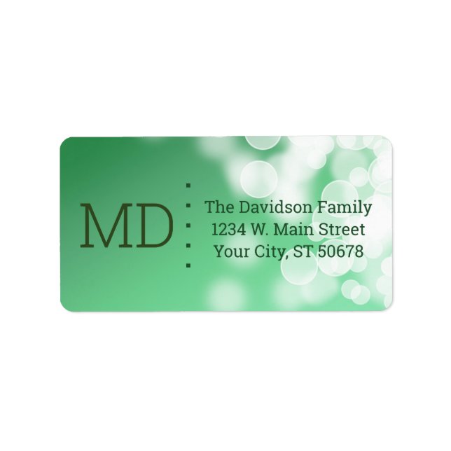 Abstrakt Bokeh Style Adressaufkleber (Vorne)