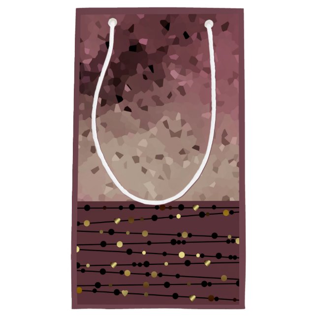 Abstrakt, braun, rosa, rosa, rosa kleine geschenktüte (Vorderseite)