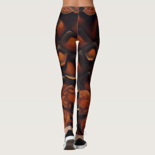 Abstrakt-braun-schwarze Textur-Chic-TortoiseShell Leggings