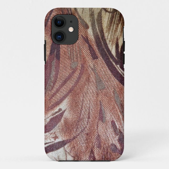 Abstrakt-braunes Blumendesign 2 Case-Mate iPhone Hülle (Rückseite)