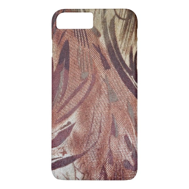 Abstrakt-braunes Blumendesign 2 Case-Mate iPhone Hülle (Rückseite)