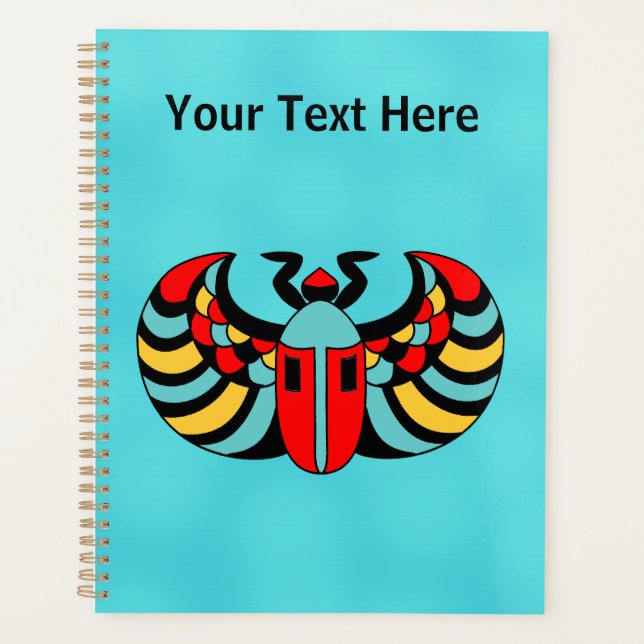 Abstrakt Britisch-farbener Scarab Käfer Aqua Planer (Vorderseite)