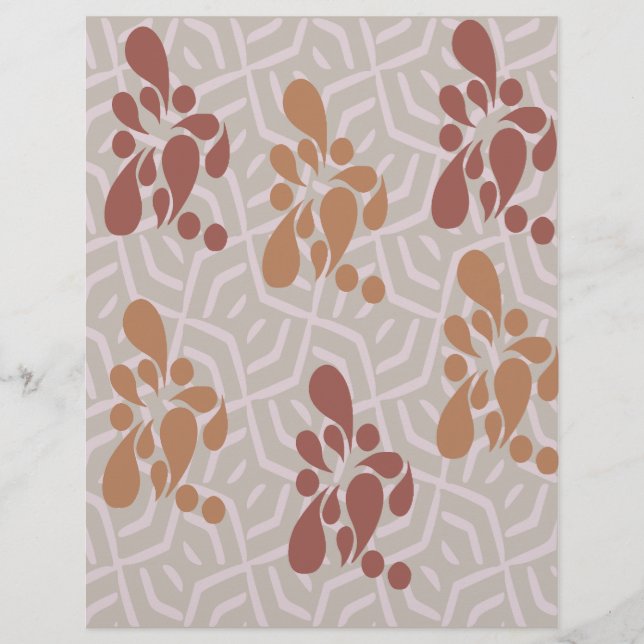Abstrakt Brown Scrapbook Paper (Vorderseite)